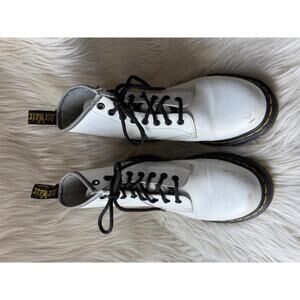 Dr. Martens White Lace-Up Boots size 7